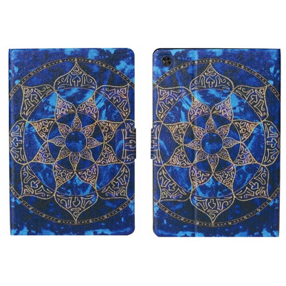For Samsung Galaxy Tab A9+ Voltage Coloured Drawing Smart PU Tablet Case with Sleep / Wake-up Function(Blue Mandala) - Galaxy Tab A9+ by buy2fix | Online Shopping UK | buy2fix
