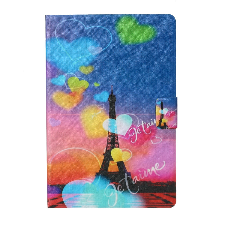For Samsung Galaxy Tab A9 Voltage Coloured Drawing Smart PU Tablet Case with Sleep / Wake-up Function(Romantic Tower) - Galaxy Tab A9 by buy2fix | Online Shopping UK | buy2fix