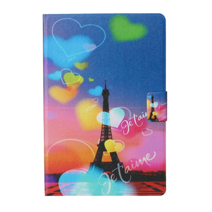 For Samsung Galaxy Tab A9 Voltage Coloured Drawing Smart PU Tablet Case with Sleep / Wake-up Function(Romantic Tower) - Galaxy Tab A9 by buy2fix | Online Shopping UK | buy2fix