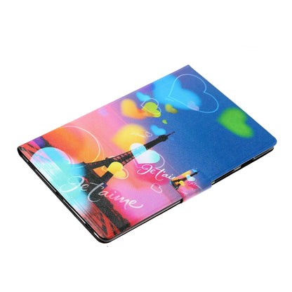 For Samsung Galaxy Tab A9 Voltage Coloured Drawing Smart PU Tablet Case with Sleep / Wake-up Function(Romantic Tower) - Galaxy Tab A9 by buy2fix | Online Shopping UK | buy2fix