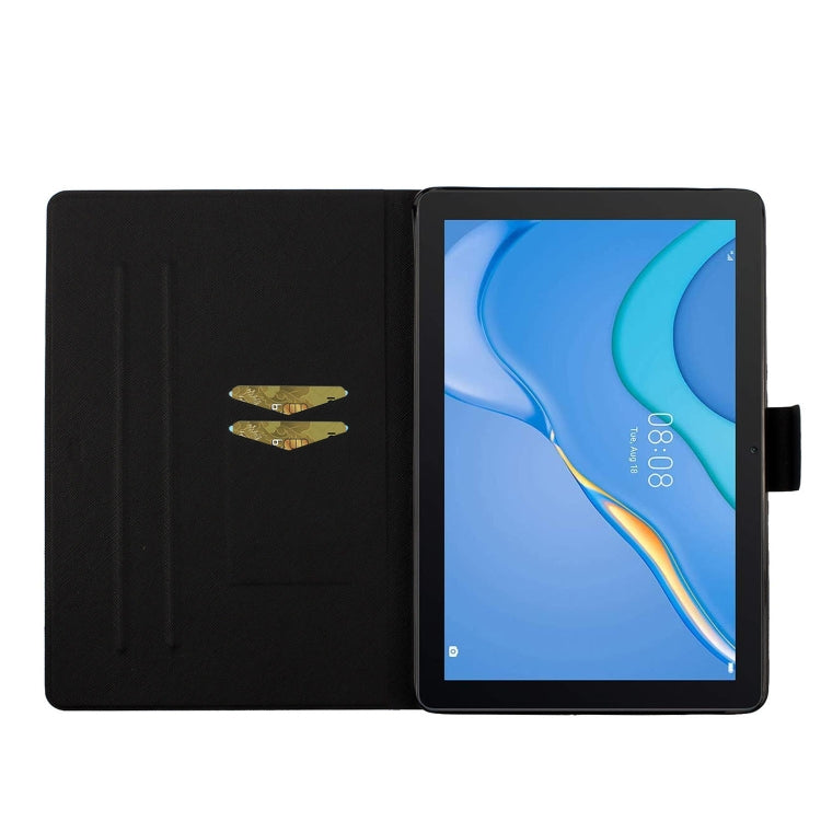 For Samsung Galaxy Tab A9 Voltage Coloured Drawing Smart PU Tablet Case with Sleep / Wake-up Function(Pineapple) - Galaxy Tab A9 by buy2fix | Online Shopping UK | buy2fix