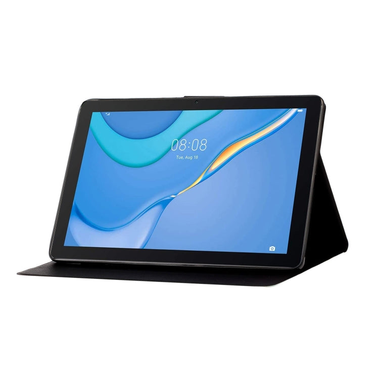 For Samsung Galaxy Tab A9 Voltage Coloured Drawing Smart PU Tablet Case with Sleep / Wake-up Function(Pineapple) - Galaxy Tab A9 by buy2fix | Online Shopping UK | buy2fix