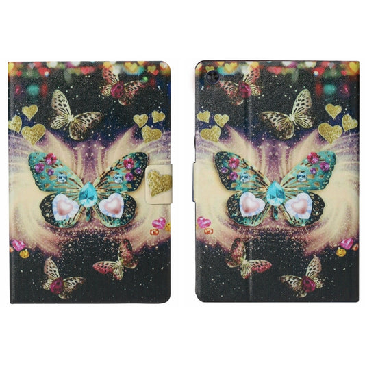 For Samsung Galaxy Tab A9 Voltage Coloured Drawing Smart PU Tablet Case with Sleep / Wake-up Function(Butterflies) - Galaxy Tab A9 by buy2fix | Online Shopping UK | buy2fix