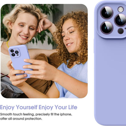 For iPhone 16 Pro Max Microfiber Liquid Silicone Shockproof Phone Case(Purple) by buy2fix