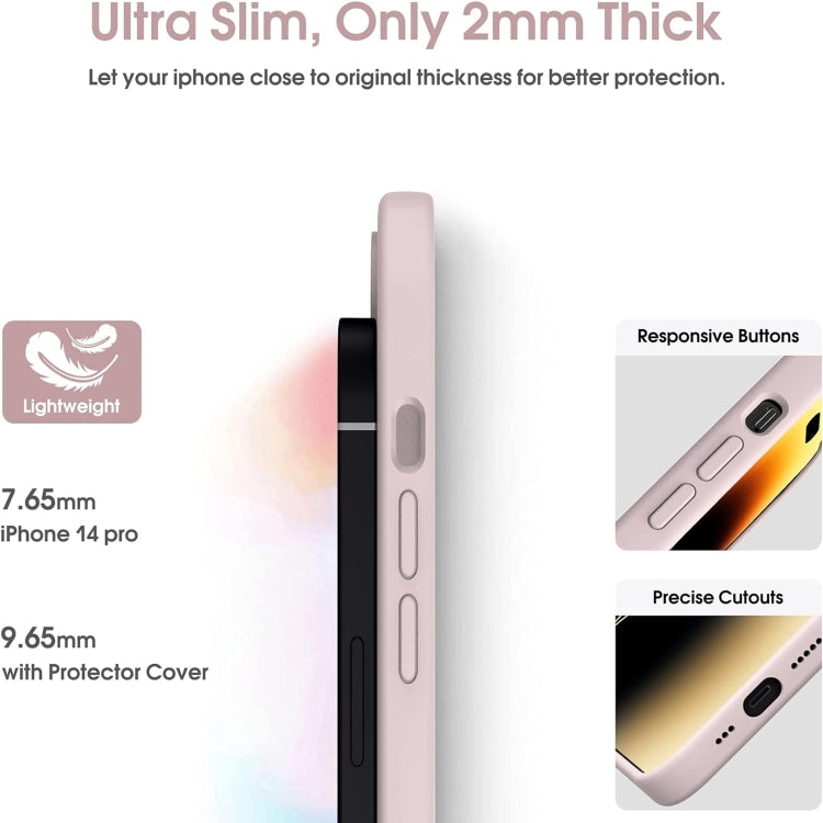 For iPhone 16 Pro Microfiber Liquid Silicone Shockproof Phone Case(Pink) by buy2fix