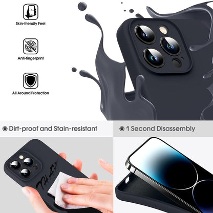 For iPhone 16 Pro Microfiber Liquid Silicone Shockproof Phone Case(Black) by buy2fix