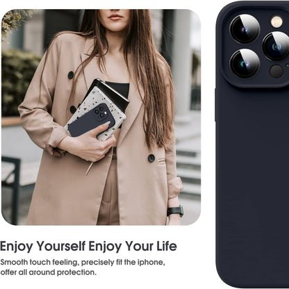 For iPhone 16 Pro Microfiber Liquid Silicone Shockproof Phone Case(Black) by buy2fix