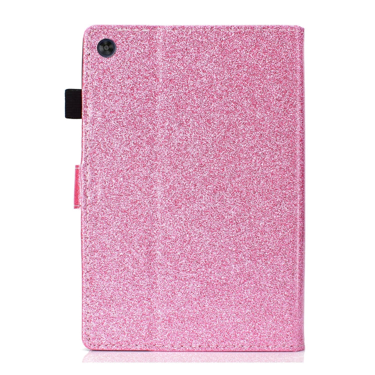 For Samsung Galaxy Tab A9+ Glitter Powder Smart PU Tablet Case with Sleep / Wake-up Function(Pink) - Galaxy Tab A9+ by buy2fix | Online Shopping UK | buy2fix
