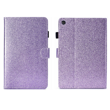 For Samsung Galaxy Tab A9+ Glitter Powder Smart PU Tablet Case with Sleep / Wake-up Function(Purple) - Galaxy Tab A9+ by buy2fix | Online Shopping UK | buy2fix