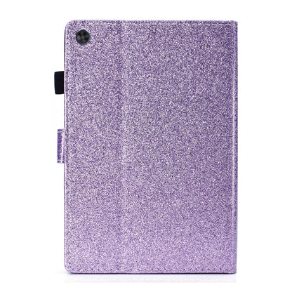 For Samsung Galaxy Tab A9+ Glitter Powder Smart PU Tablet Case with Sleep / Wake-up Function(Purple) - Galaxy Tab A9+ by buy2fix | Online Shopping UK | buy2fix