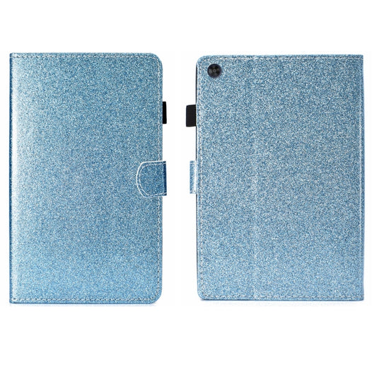 For Samsung Galaxy Tab A9+ Glitter Powder Smart PU Tablet Case with Sleep / Wake-up Function(Blue) - Galaxy Tab A9+ by buy2fix | Online Shopping UK | buy2fix