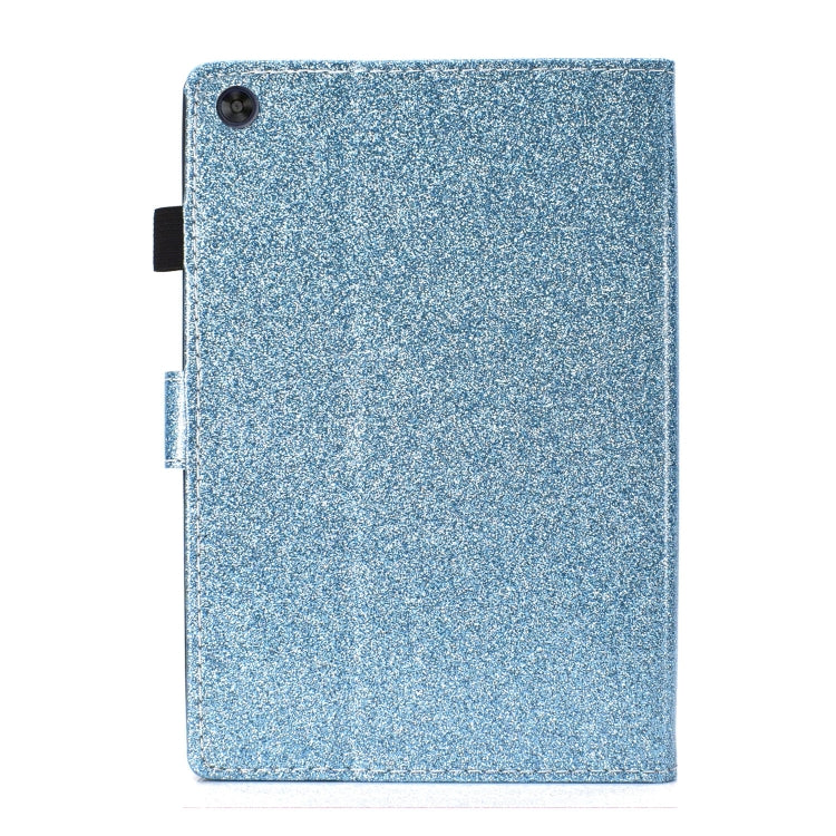 For Samsung Galaxy Tab A9+ Glitter Powder Smart PU Tablet Case with Sleep / Wake-up Function(Blue) - Galaxy Tab A9+ by buy2fix | Online Shopping UK | buy2fix