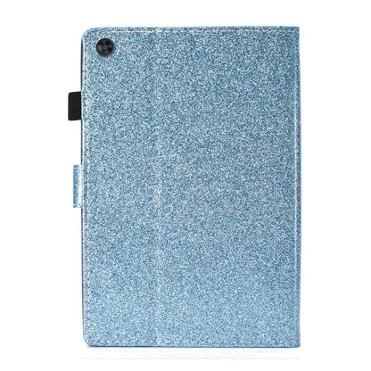 For Samsung Galaxy Tab A9+ Glitter Powder Smart PU Tablet Case with Sleep / Wake-up Function(Blue) - Galaxy Tab A9+ by buy2fix | Online Shopping UK | buy2fix