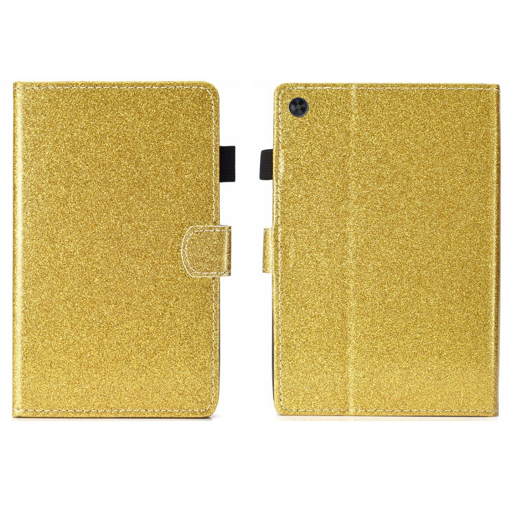 For Samsung Galaxy Tab A9+ Glitter Powder Smart PU Tablet Case with Sleep / Wake-up Function(Gold) - Galaxy Tab A9+ by buy2fix | Online Shopping UK | buy2fix
