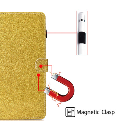 For Samsung Galaxy Tab A9+ Glitter Powder Smart PU Tablet Case with Sleep / Wake-up Function(Gold) - Galaxy Tab A9+ by buy2fix | Online Shopping UK | buy2fix