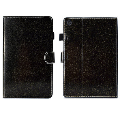 For Samsung Galaxy Tab A9+ Glitter Powder Smart PU Tablet Case with Sleep / Wake-up Function(Black) - Galaxy Tab A9+ by buy2fix | Online Shopping UK | buy2fix