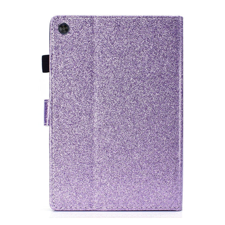 For Samsung Galaxy Tab A9 Glitter Powder Smart PU Tablet Case with Sleep / Wake-up Function(Purple) - Galaxy Tab A9 by buy2fix | Online Shopping UK | buy2fix