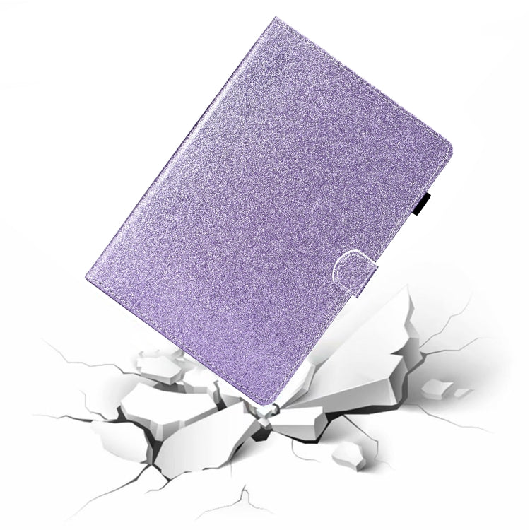 For Samsung Galaxy Tab A9 Glitter Powder Smart PU Tablet Case with Sleep / Wake-up Function(Purple) - Galaxy Tab A9 by buy2fix | Online Shopping UK | buy2fix