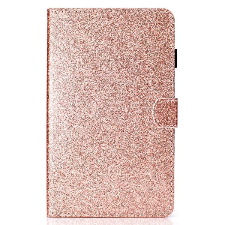 For Samsung Galaxy Tab A9 Glitter Powder Smart PU Tablet Case with Sleep / Wake-up Function(Rose Gold) - Galaxy Tab A9 by buy2fix | Online Shopping UK | buy2fix
