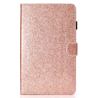 For Samsung Galaxy Tab A9 Glitter Powder Smart PU Tablet Case with Sleep / Wake-up Function(Rose Gold) - Galaxy Tab A9 by buy2fix | Online Shopping UK | buy2fix