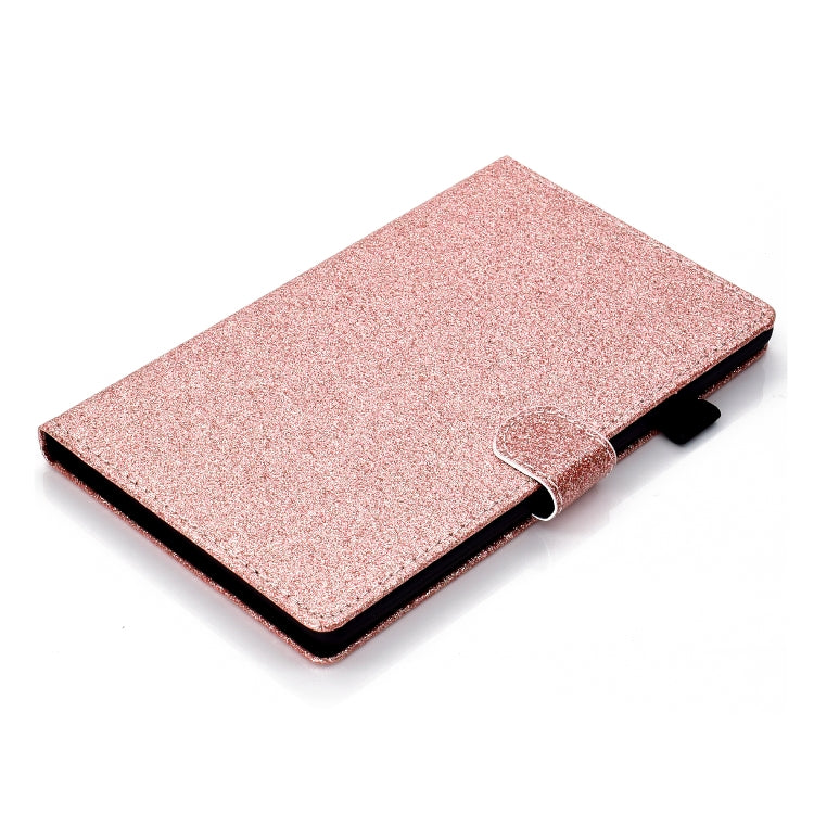 For Samsung Galaxy Tab A9 Glitter Powder Smart PU Tablet Case with Sleep / Wake-up Function(Rose Gold) - Galaxy Tab A9 by buy2fix | Online Shopping UK | buy2fix