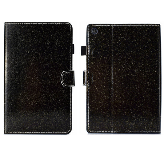 For Samsung Galaxy Tab A9 Glitter Powder Smart PU Tablet Case with Sleep / Wake-up Function(Black) - Galaxy Tab A9 by buy2fix | Online Shopping UK | buy2fix