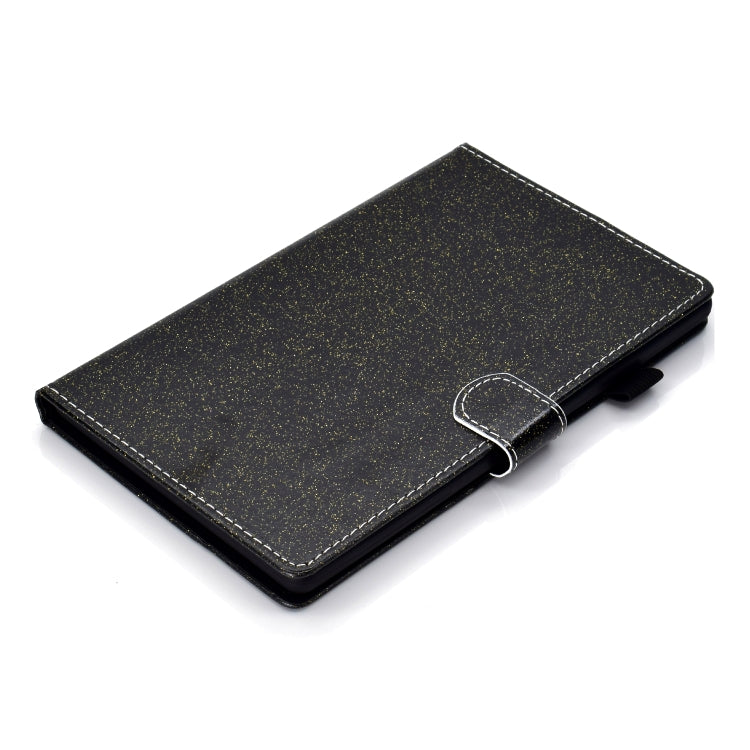 For Samsung Galaxy Tab A9 Glitter Powder Smart PU Tablet Case with Sleep / Wake-up Function(Black) - Galaxy Tab A9 by buy2fix | Online Shopping UK | buy2fix