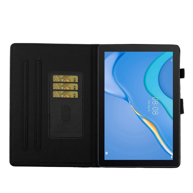 For Samsung Galaxy Tab A9 Glitter Powder Smart PU Tablet Case with Sleep / Wake-up Function(Black) - Galaxy Tab A9 by buy2fix | Online Shopping UK | buy2fix