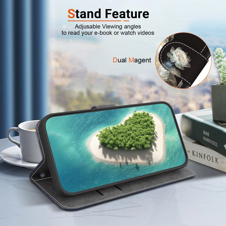 For Motorola Moto G Power 5G 2024 Crystal Texture Colored Drawing Leather Phone Case(Crystal Peony) by buy2fix