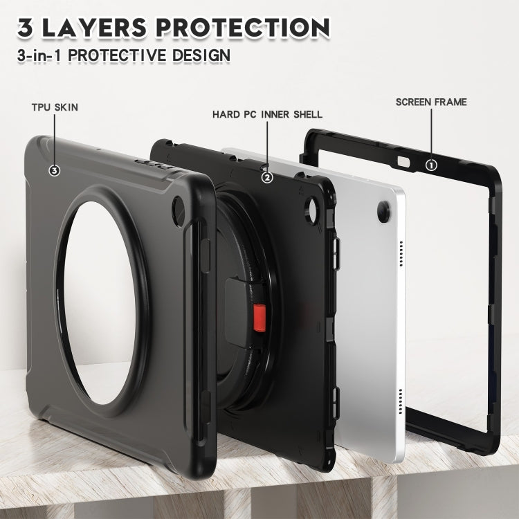 For Samsung Galaxy Tab A9+ / Tab A11+ Shockproof TPU + PC Protective Tablet Case(Black) by buy2fix