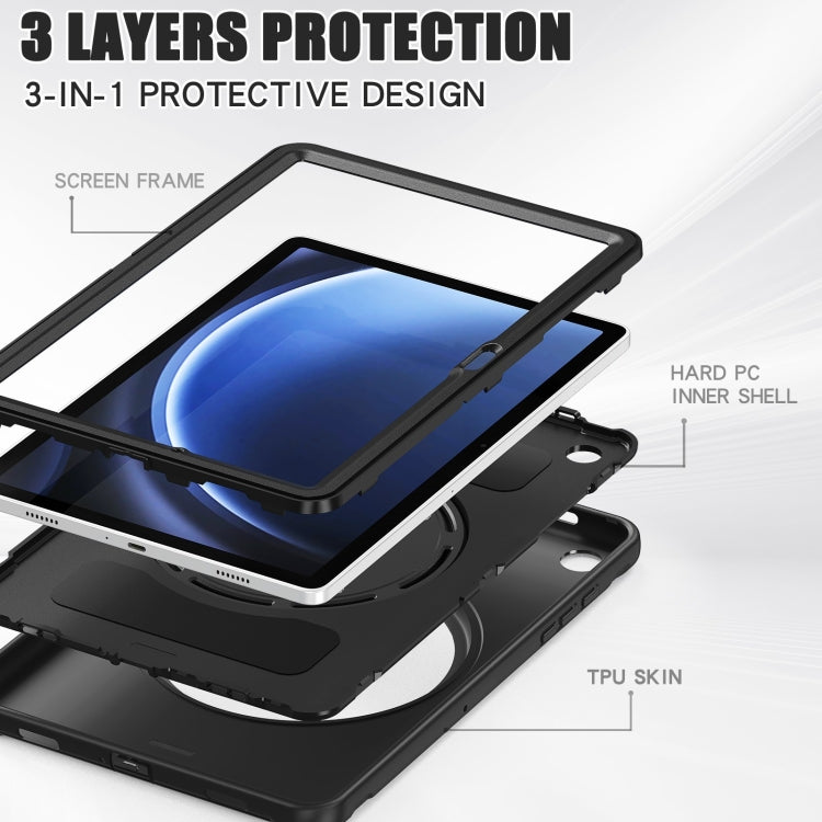 For Samsung Galaxy Tab A9+ / Tab A11+ Shockproof TPU + PC Protective Tablet Case(Black) by buy2fix