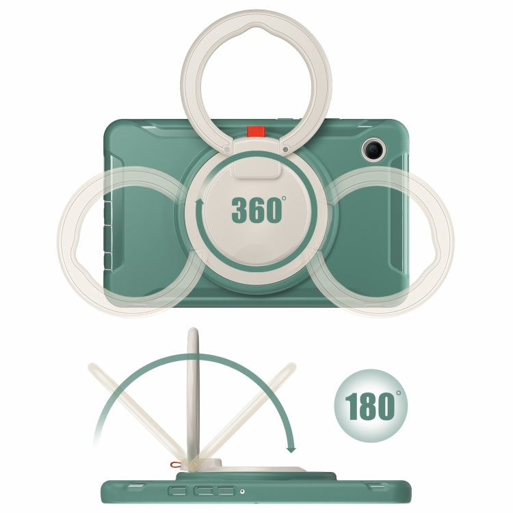 For Samsung Galaxy Tab A9 / Tab A11 Shockproof TPU + PC Protective Tablet Case(Emmerald Green) by buy2fix