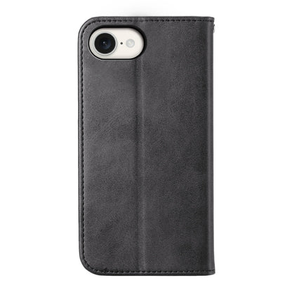 For iPhone 16e Cubic Grid Calf Texture Magnetic Leather Phone Case(Black) by buy2fix