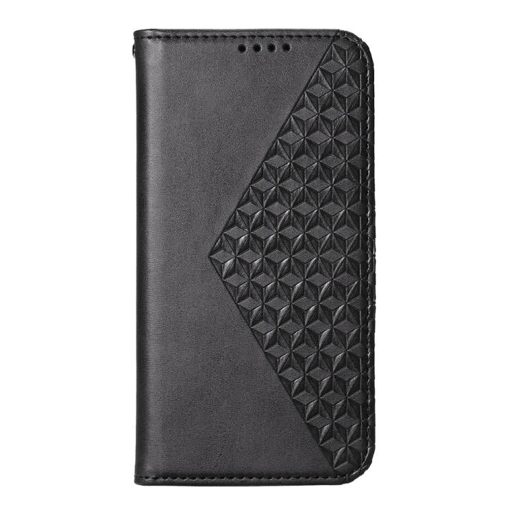 For iPhone Air Cubic Grid Calf Texture Magnetic Leather Phone Case(Black) - iPhone Air Cases by buy2fix | Online Shopping UK | buy2fix