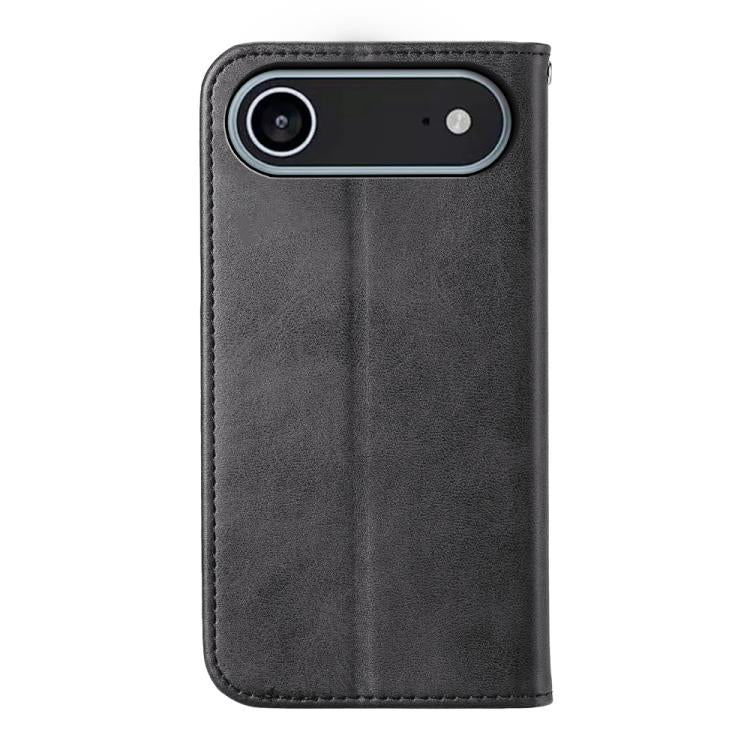 For iPhone Air Cubic Grid Calf Texture Magnetic Leather Phone Case(Black) - iPhone Air Cases by buy2fix | Online Shopping UK | buy2fix
