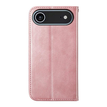 For iPhone Air Cubic Grid Calf Texture Magnetic Leather Phone Case(Rose Gold) - iPhone Air Cases by buy2fix | Online Shopping UK | buy2fix