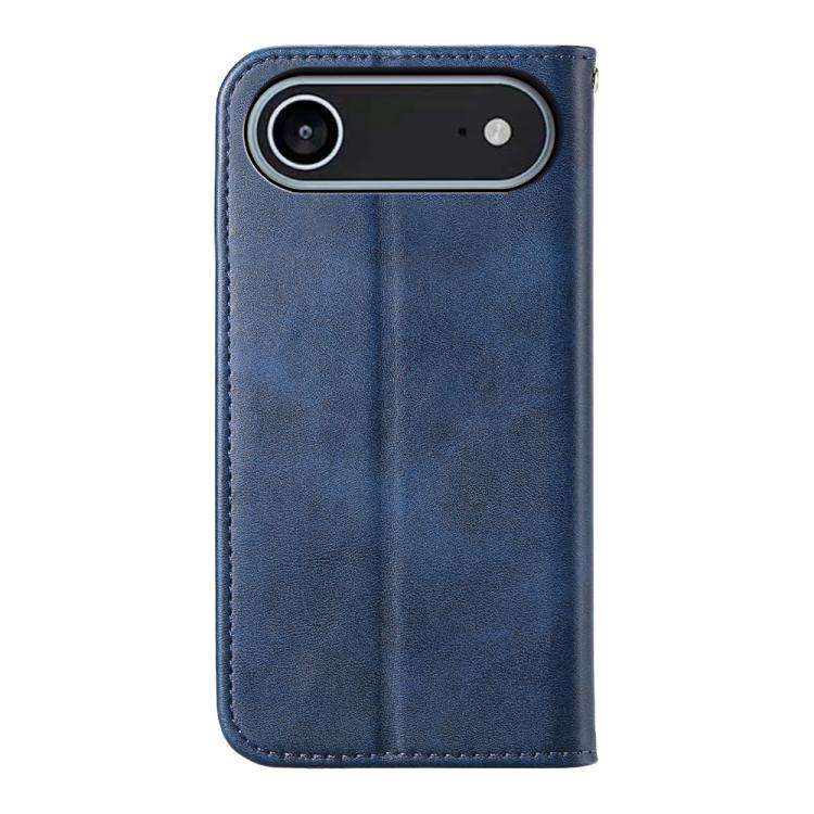For iPhone Air Cubic Grid Calf Texture Magnetic Leather Phone Case(Blue) - iPhone Air Cases by buy2fix | Online Shopping UK | buy2fix