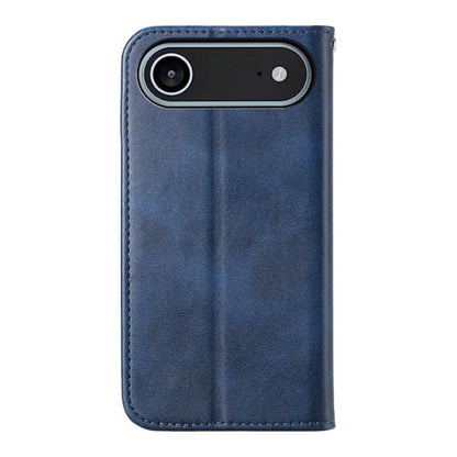For iPhone Air Cubic Grid Calf Texture Magnetic Leather Phone Case(Blue) - iPhone Air Cases by buy2fix | Online Shopping UK | buy2fix
