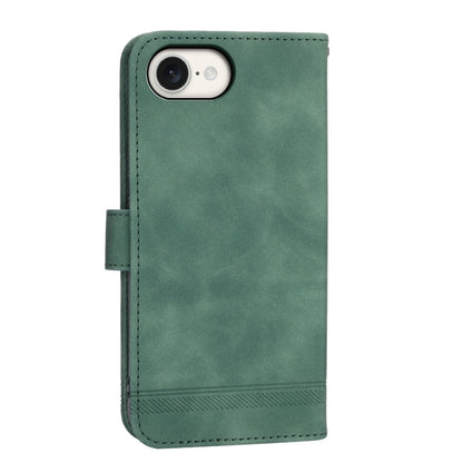 For iPhone 16e Dierfeng Dream Line TPU Hybrid PU Leather Phone Case(Green) by buy2fix