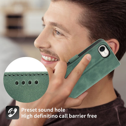 For iPhone 16e Dierfeng Dream Line TPU Hybrid PU Leather Phone Case(Green) by buy2fix
