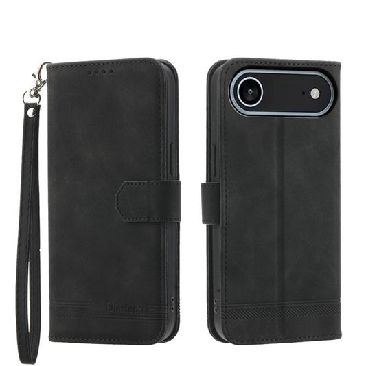For iPhone Air Dierfeng Dream Line TPU Hybrid PU Leather Phone Case(Black) - iPhone Air Cases by buy2fix | Online Shopping UK | buy2fix