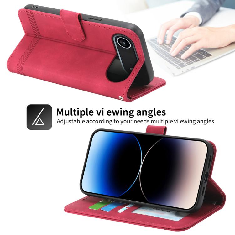 For iPhone Air Dierfeng Dream Line TPU Hybrid PU Leather Phone Case(Red) - iPhone Air Cases by buy2fix | Online Shopping UK | buy2fix