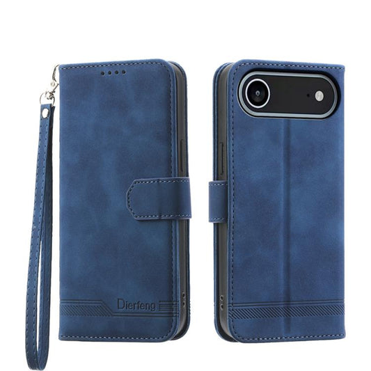For iPhone Air Dierfeng Dream Line TPU Hybrid PU Leather Phone Case(Blue) - iPhone Air Cases by buy2fix | Online Shopping UK | buy2fix