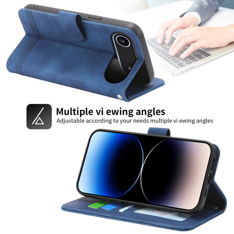 For iPhone Air Dierfeng Dream Line TPU Hybrid PU Leather Phone Case(Blue) - iPhone Air Cases by buy2fix | Online Shopping UK | buy2fix