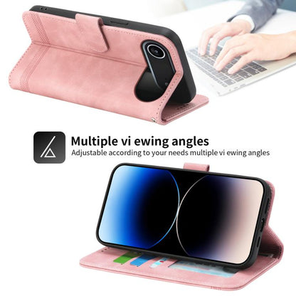 For iPhone Air Dierfeng Dream Line TPU Hybrid PU Leather Phone Case(Pink) - iPhone Air Cases by buy2fix | Online Shopping UK | buy2fix