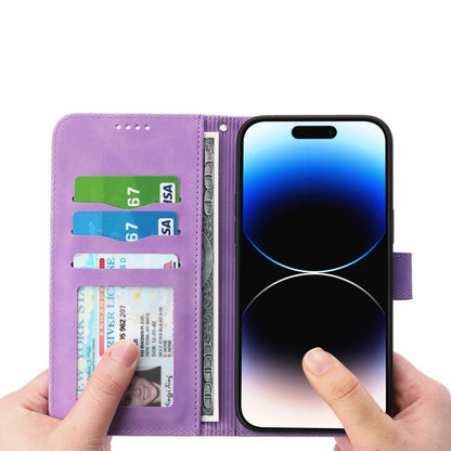 For iPhone Air Dierfeng Dream Line TPU Hybrid PU Leather Phone Case(Purple) - iPhone Air Cases by buy2fix | Online Shopping UK | buy2fix