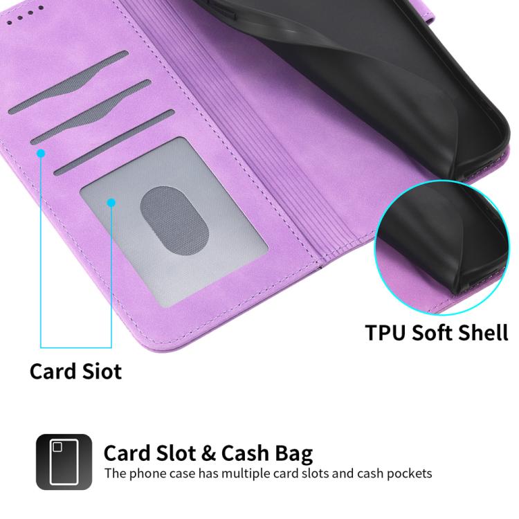 For iPhone Air Dierfeng Dream Line TPU Hybrid PU Leather Phone Case(Purple) - iPhone Air Cases by buy2fix | Online Shopping UK | buy2fix