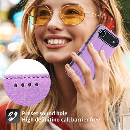 For iPhone Air Dierfeng Dream Line TPU Hybrid PU Leather Phone Case(Purple) - iPhone Air Cases by buy2fix | Online Shopping UK | buy2fix