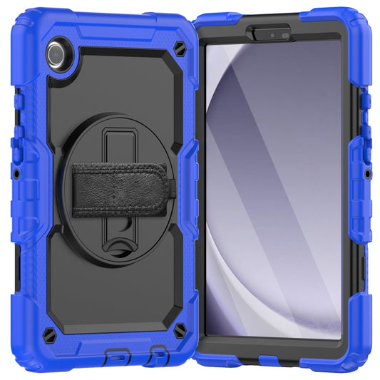 For Samsung Galaxy Tab A9 Silicone + PC Tablet Case with Shoulder Strap(Blue) - Galaxy Tab A9 by buy2fix | Online Shopping UK | buy2fix