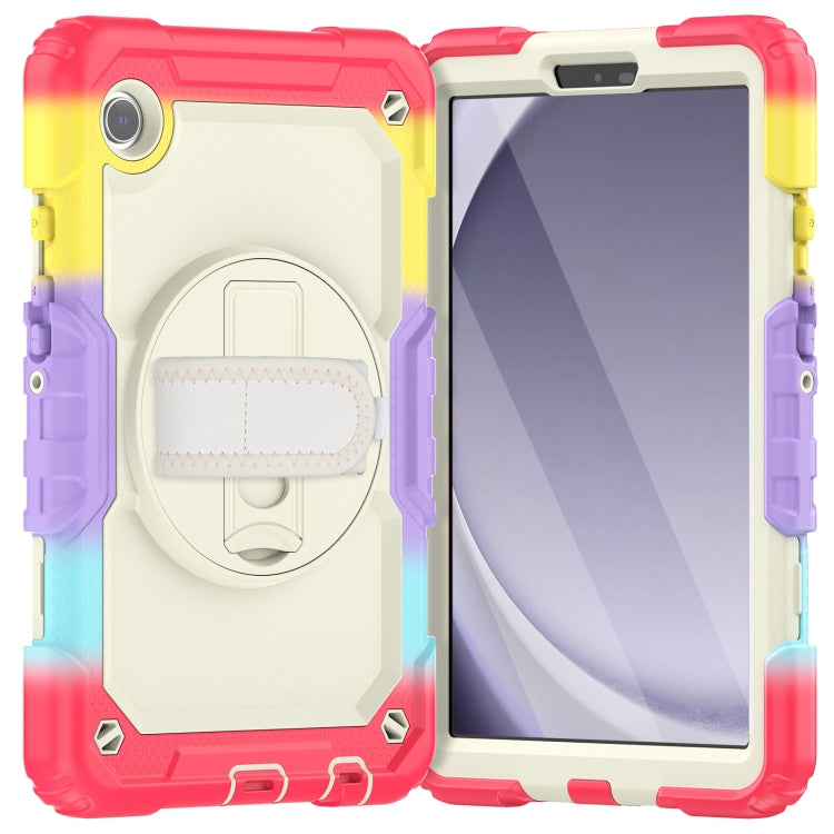 For Samsung Galaxy Tab A9 Silicone + PC Tablet Case with Shoulder Strap(Camouflage Red) - Galaxy Tab A9 by buy2fix | Online Shopping UK | buy2fix